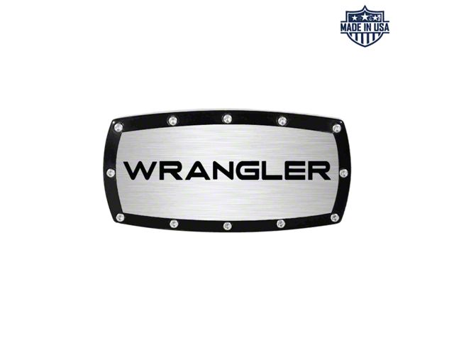 Wrangler Logo Billet Hitch Cover (66-24 Jeep CJ5, CJ7, Wrangler YJ, TJ, JK & JL)