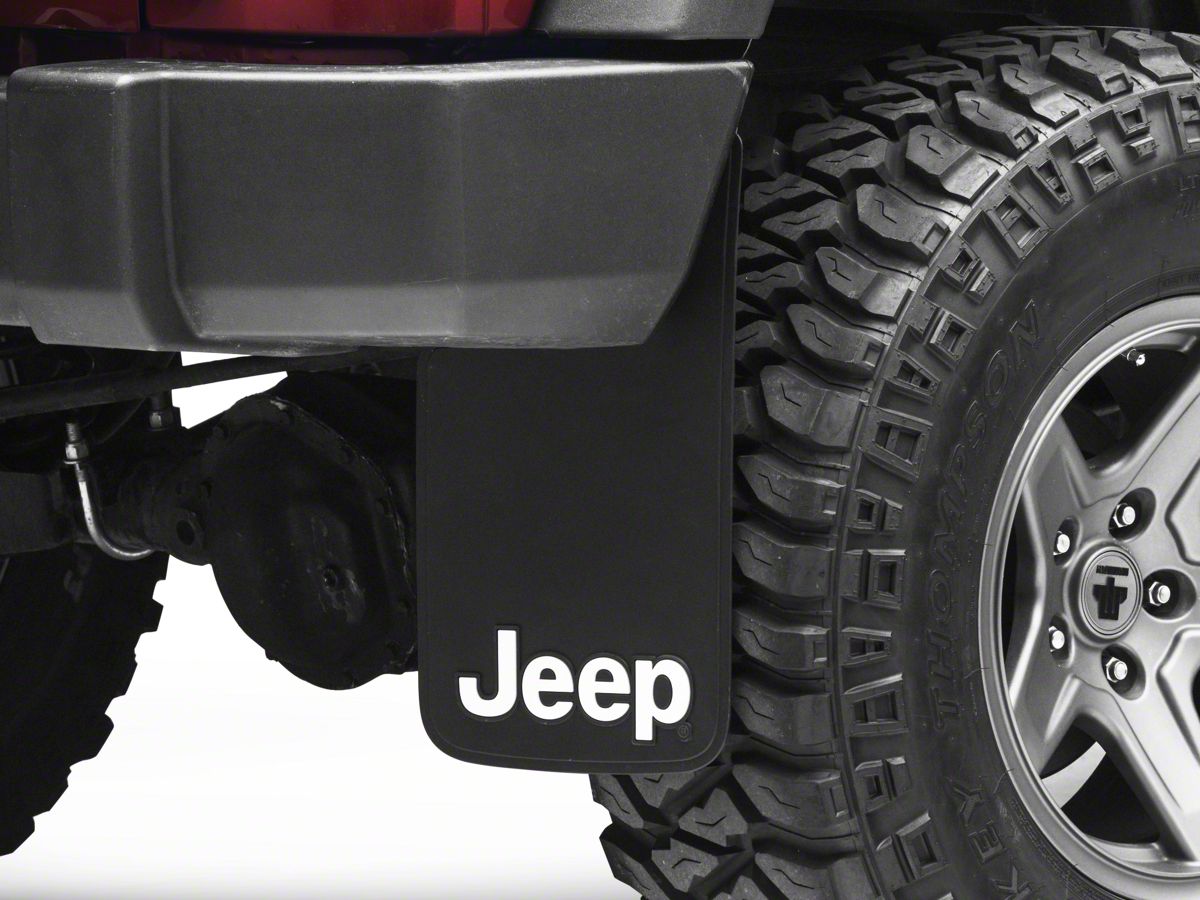 Jeep Wrangler Mud Guards with Jeep Logo; Front or Rear (Universal; Some  Adaptation May Be Required) - Free Shipping