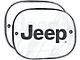Side Window Sunshades with Jeep Logo; 17.50-Inch x 14-Inch (66-24 Jeep CJ5, CJ7, Wrangler YJ, TJ, JK & JL)