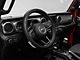 Speed Grip Steering Wheel Cover with Jeep Logo; Black (66-24 Jeep CJ5, CJ7, Wrangler YJ, TJ, JK & JL)