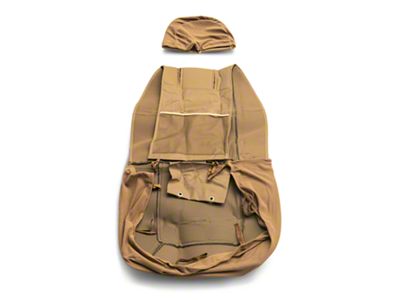 Sideless Seat Cover with Jeep Logo; Tan (Universal; Some Adaptation May Be Required)
