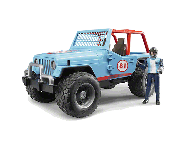 Blue Jeep Wrangler Cross Country Racer; 1:16 Scale