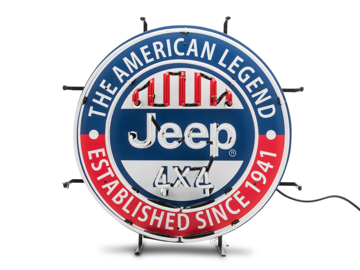 Jeep Wrangler American Legend Jeep 4x4 Neon Sign