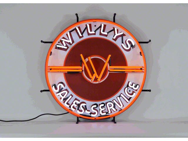 Willys Sales Service Jeep Neon Sign