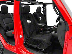Seat Towel with Jeep Grille; Black (Universal; Some Adaptation May Be Required)