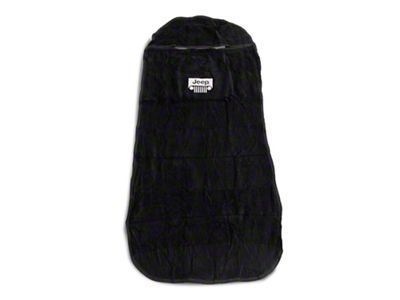 Seat Towel with Jeep Grille; Black (Universal; Some Adaptation May Be Required)