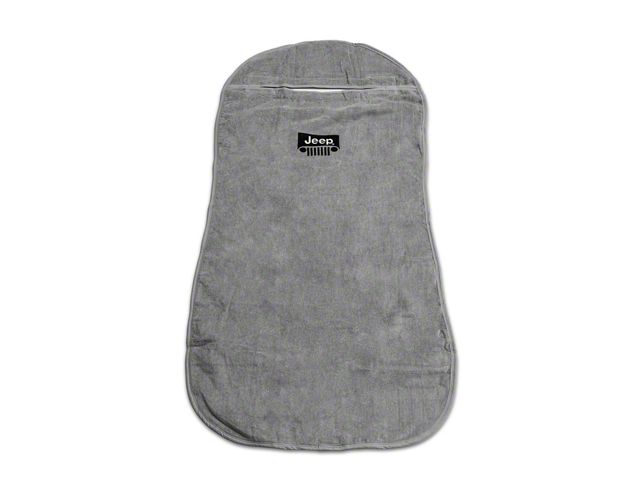 Seat Towel with Jeep Grille; Gray (Universal; Some Adaptation May Be Required)