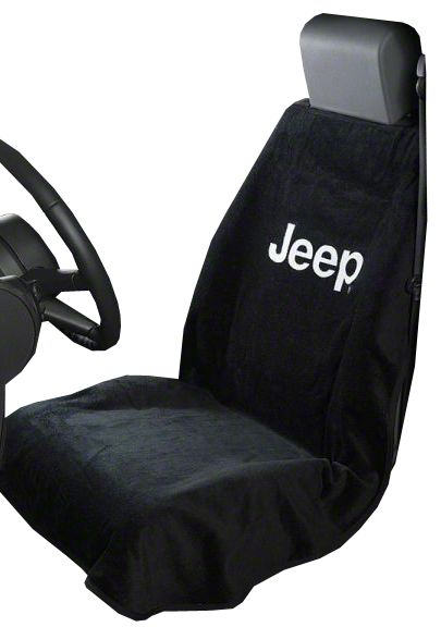 Jeep Wrangler Jeep Logo Seat Towel; Black (Universal; Some Adaptation May  Be Required) Free Shipping