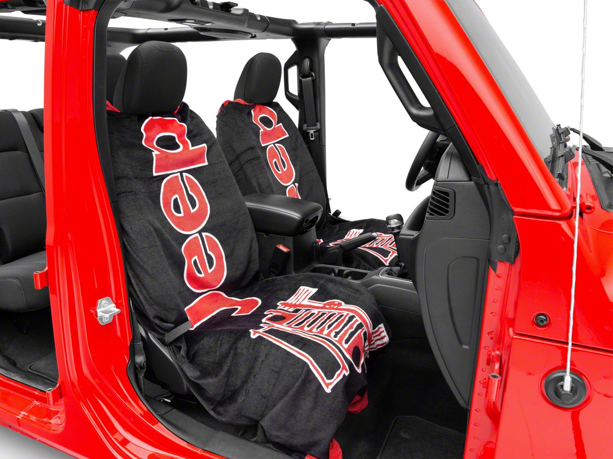 Jeep Wrangler Towel 2 Go; Black and Red (Universal; Some Adaptation May Be  Required) - Free Shipping