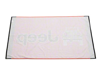Towel2Go Seat Cover with Jeep and Grille Logo; Orange (Universal; Some Adaptation May Be Required)