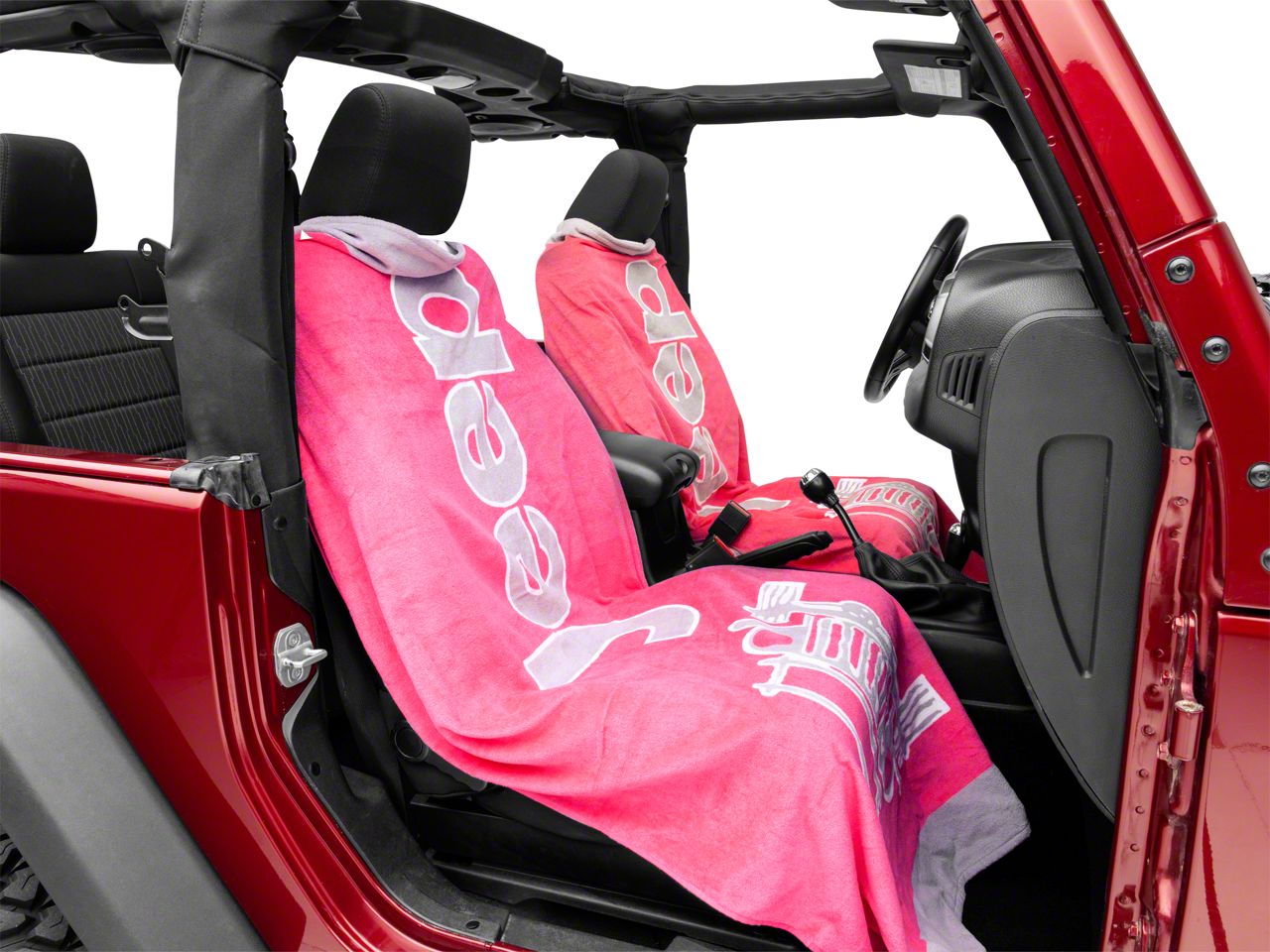 Jeep Wrangler Towel Go; Pink (Universal; Some Adaptation May Be Required)  Free Shipping