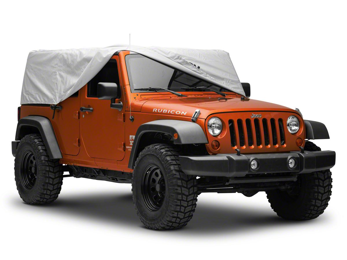 Mopar Jeep Wrangler Cab Cover with Jeep Logo; Silver 82210324AB (07-18 Jeep  Wrangler JK 4-Door) - Free Shipping