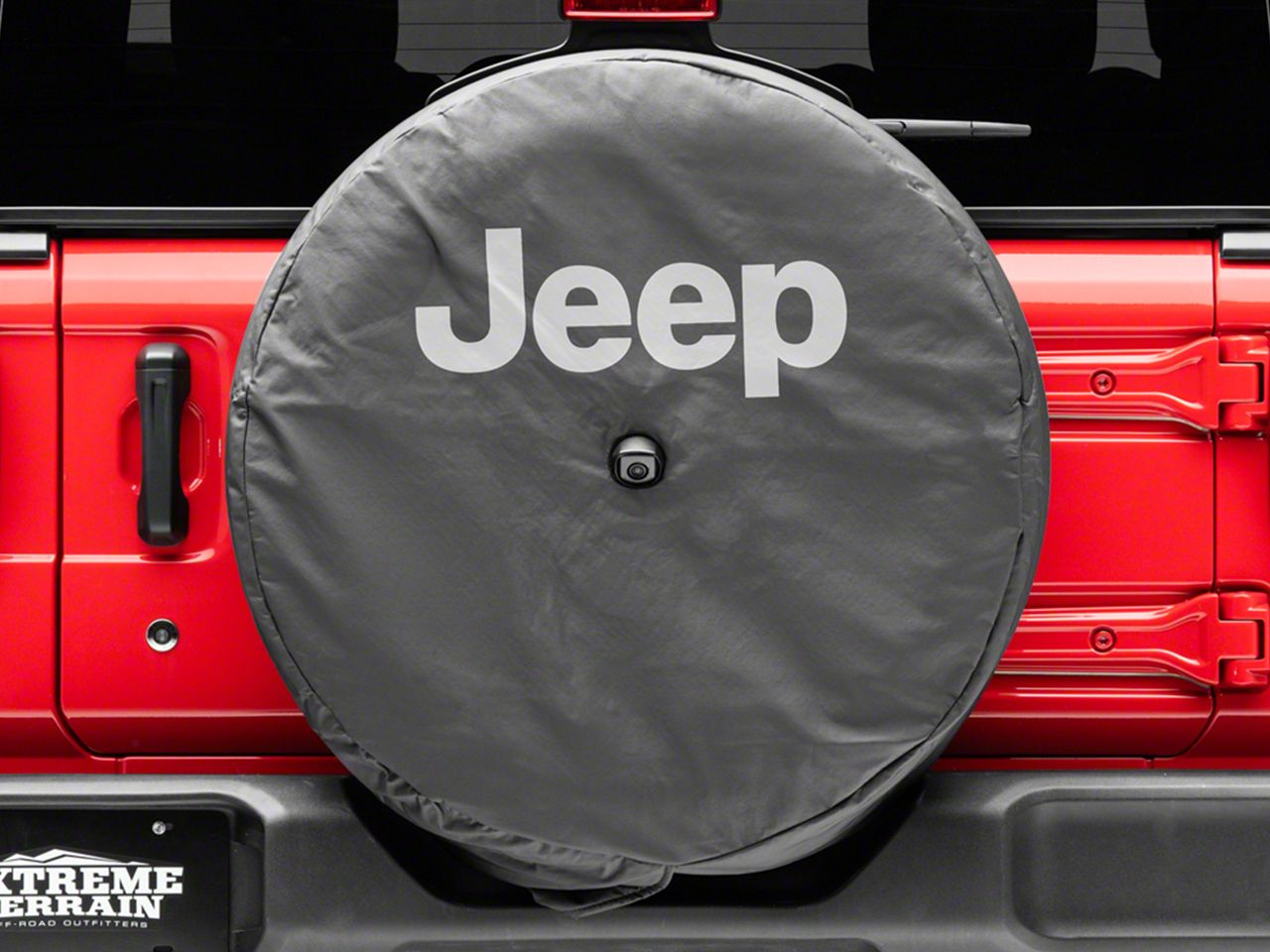 Mopar Jeep Wrangler Jeep Logo Spare Tire Cover; Black; 32-Inch Tire Cover  82215434 (18-23 Jeep Wrangler JL) Free Shipping