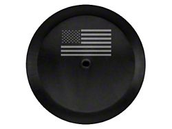 Mopar American Flag Spare Tire Cover; Black; 32-Inch Tire Cover (18-24 Jeep Wrangler JL)