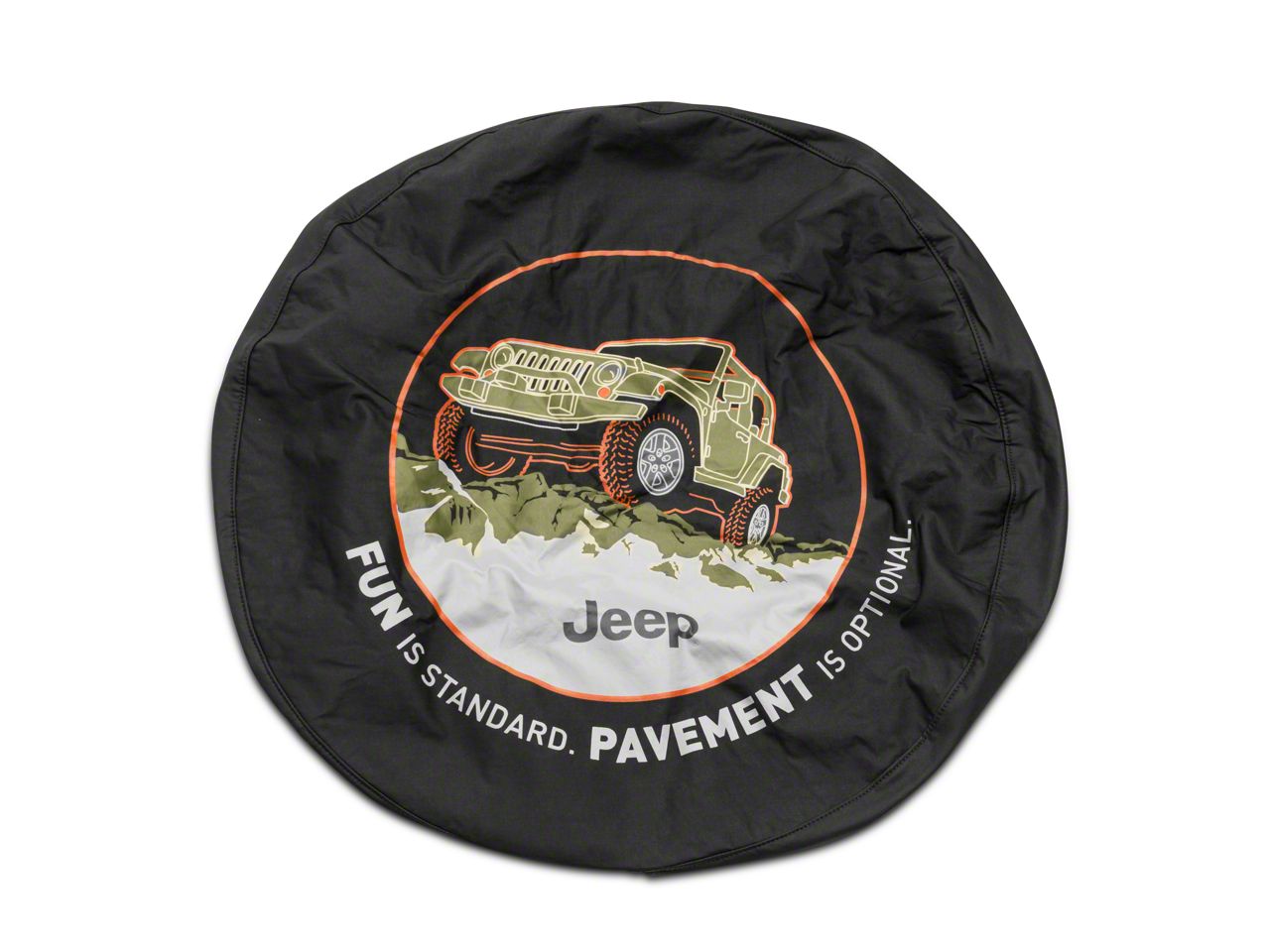 Mopar Jeep Wrangler Pavement Optional Spare Tire Cover J129631 (66-18 Jeep  CJ5, CJ7, Wrangler YJ, TJ  JK) Free Shipping