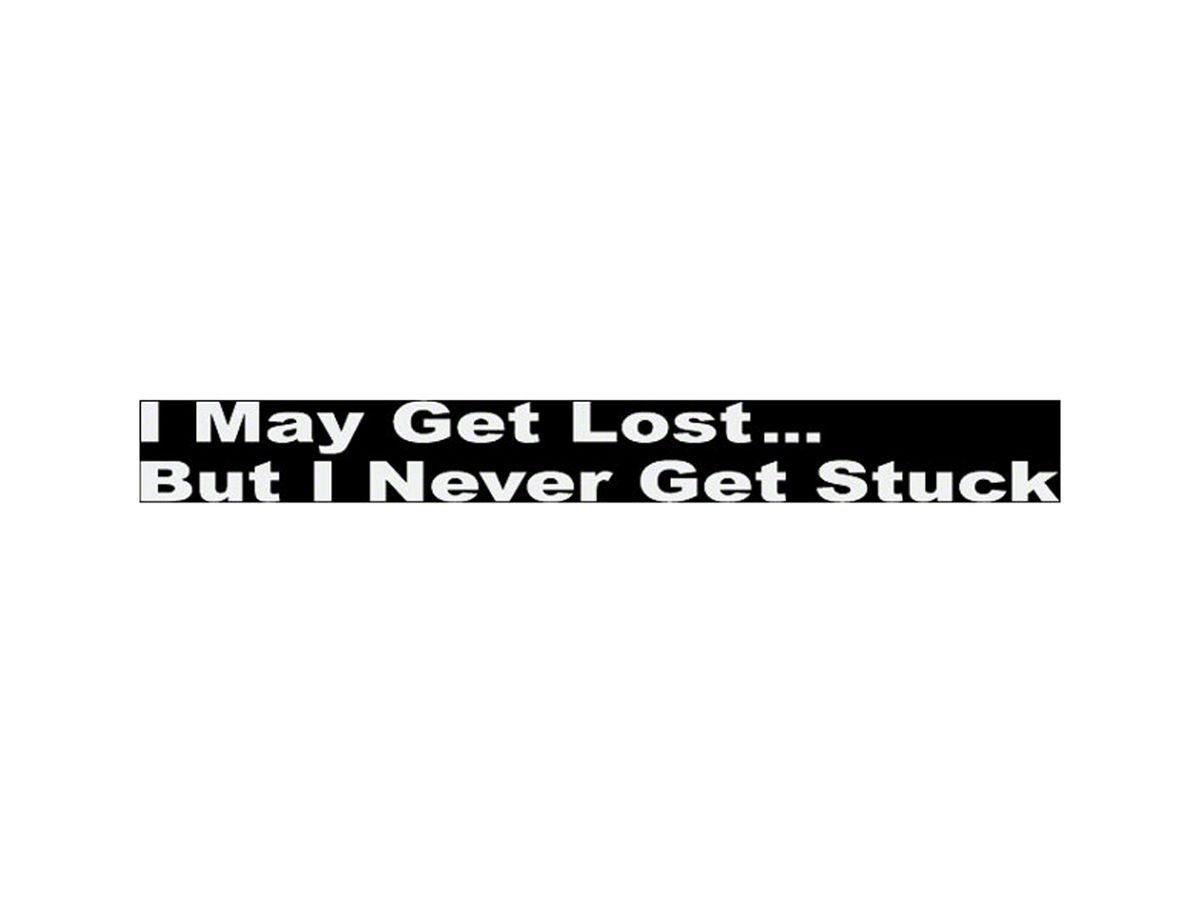 SEC10 Jeep Wrangler I May Get Lost but I Never Get Stuck Decal J129667