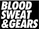 SEC10 Blood, Sweat and Gears White Window Decal