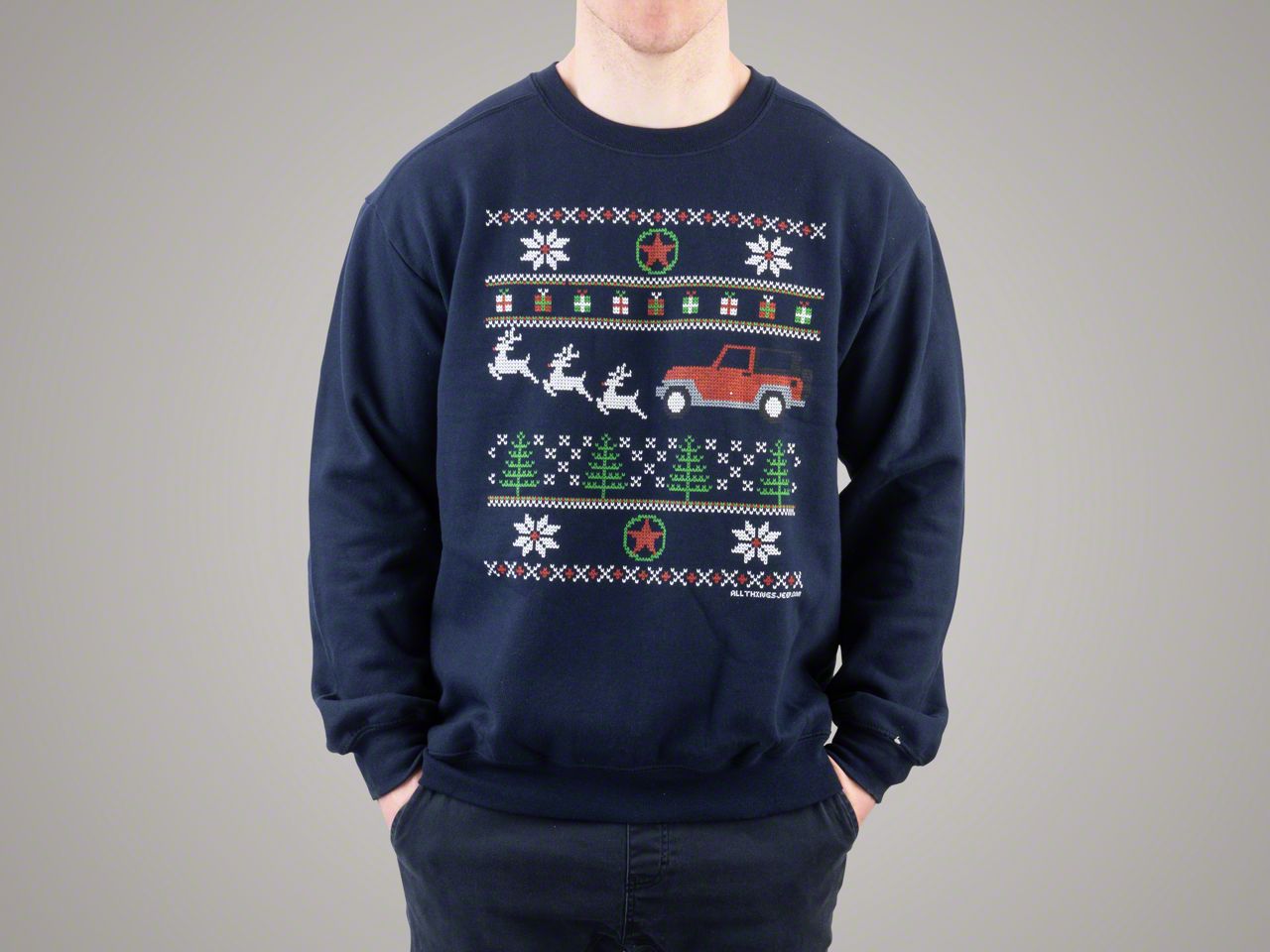 crew neck christmas sweater