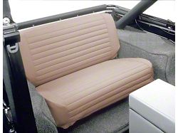 Bestop Rear Fold and Tumble Seat Cover; Black Denim (66-95 Jeep CJ5, CJ7 & Wrangler YJ)