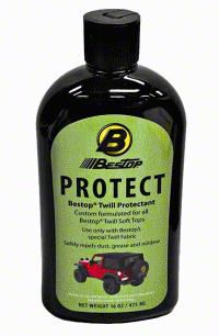 Bestop Jeep Wrangler Black Twill Protectant for Soft Tops BST1120700