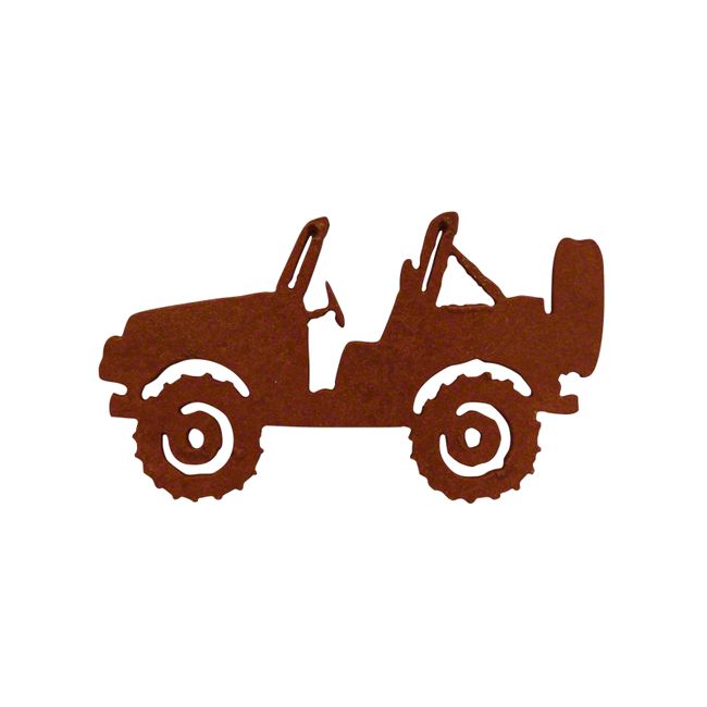 Jeep Wrangler Rustic Metal Jeep Magnet Topless Offroad