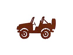 Rustic Metal Jeep Magnet; Topless Offroad