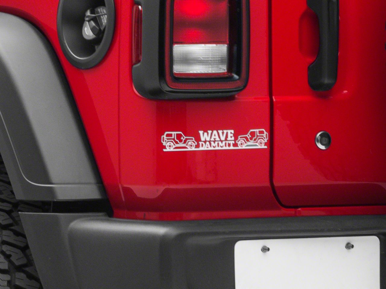 Jeep Wrangler Wave Dammit Decal - Free Shipping