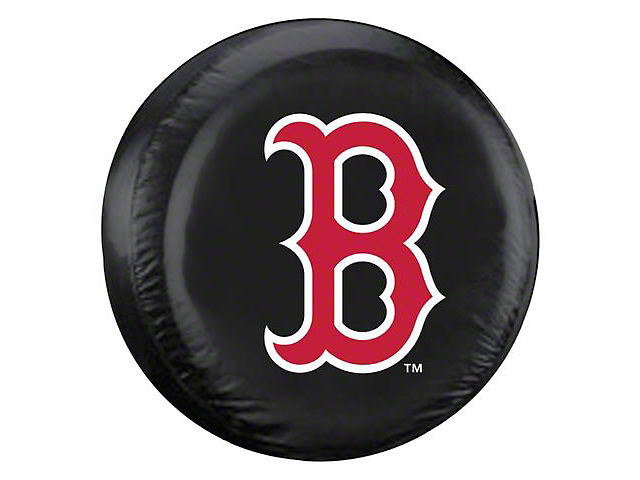 Boston B Red Sox MLB Spare Tire Cover; Black; Large (66-18 Jeep CJ5, CJ7, Wrangler YJ, TJ & JK)