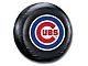 Chicago Cubs MLB Spare Tire Cover; Black; Large (66-18 Jeep CJ5, CJ7, Wrangler YJ, TJ & JK)