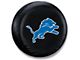 Detroit Lions NFL Spare Tire Cover; Black (66-18 Jeep CJ5, CJ7, Wrangler YJ, TJ & JK)