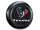 Houston Texans NFL Spare Tire Cover; Black (66-18 Jeep CJ5, CJ7, Wrangler YJ, TJ & JK)
