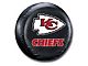 Kansas City Chiefs NFL Spare Tire Cover; Black (66-18 Jeep CJ5, CJ7, Wrangler YJ, TJ & JK)