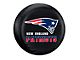 New England Patriots NFL Spare Tire Cover; Black (66-18 Jeep CJ5, CJ7, Wrangler YJ, TJ & JK)