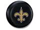 New Orleans Saints Logo NFL Spare Tire Cover; Black (66-18 Jeep CJ5, CJ7, Wrangler YJ, TJ & JK)