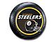 Pittsburgh Steelers Helmet NFL Spare Tire Cover; Black (66-18 Jeep CJ5, CJ7, Wrangler YJ, TJ & JK)