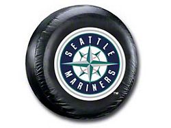Seattle Mariners MLB Spare Tire Cover; Black; Large (66-18 Jeep CJ5, CJ7, Wrangler YJ, TJ & JK)