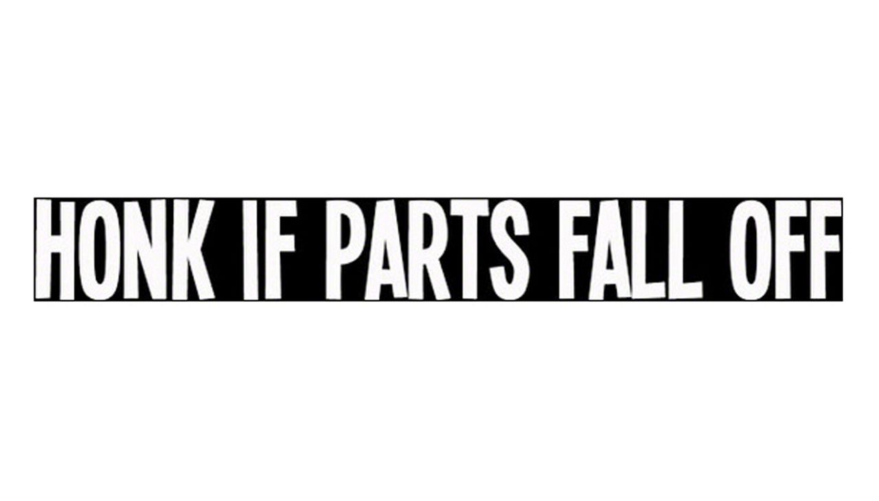 SEC10 Jeep Wrangler HONK If Parts Fall Off Decal J129929