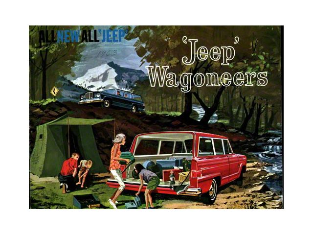 1963 Willys Jeep Wagoneer Brochure Cover Refrigerator Magnet