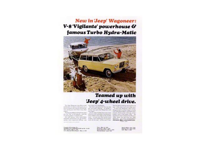 1965 Jeep Wagoneer Vigilante V8/T.H.M Ad Refrigerator Magnet