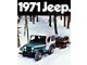 1971 AMC Jeep CJ5 with Snowmobile Refrigerator Magnet