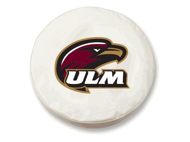 University of Louisiana at Monroe Cardinal Spare Tire Cover with Camera Port; White (18-24 Jeep Wrangler JL)