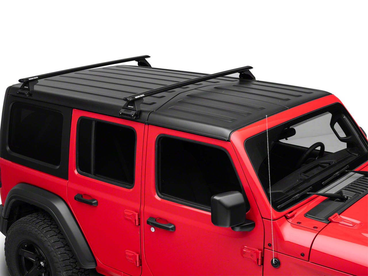 Rhino-Rack Jeep Wrangler Vortex RL110 2-Bar Roof Rack; Black JB0099 (18 ...