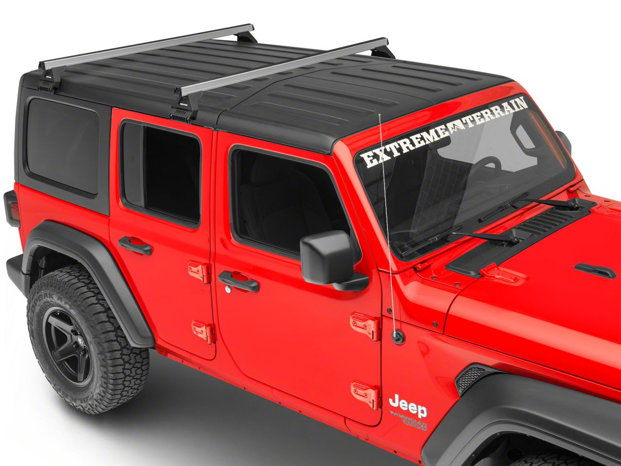 Rhino-Rack Jeep Wrangler Heavy Duty RL110 2 Bar Roof Rack; Silver ...