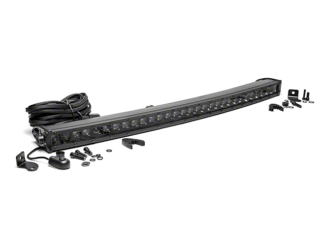 Rough Country 30-Inch Chrome Series Curved Single Row LED Light Bar; Spot Beam (Universal; Some Adaptation May Be Required)