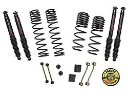 SkyJacker 2 to 2.50-Inch Dual Rate Long Travel Suspension Lift Kit with Black MAX Shocks (18-24 2.0L or 3.6L Jeep Wrangler JL 2-Door, Excluding Rubicon)