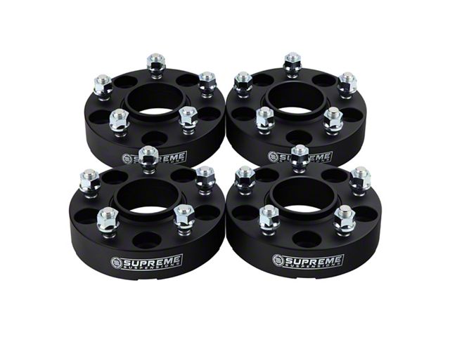 Supreme Suspensions 1.50-Inch Pro Billet Hub and Wheel Centric Wheel Spacers; Set of Four (87-06 Jeep Wrangler YJ & TJ)