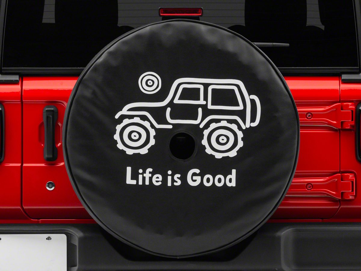 Life is Good Jeep Wrangler Native Offroad Spare Tire Cover J130265 (18-21 Jeep  Wrangler JL)