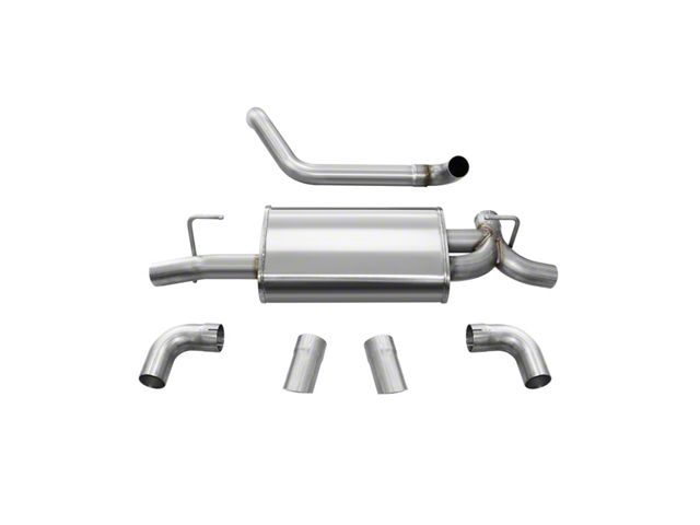 Corsa Performance Sport Axle-Back Exhaust with Polished Turn Down Tips (18-24 3.6L Jeep Wrangler JL)