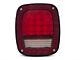 Rugged Ridge LED Tail Light; Black Housing; Red/Clear Lens; Passenger Side (76-06 Jeep CJ5, CJ7, Wrangler YJ & TJ)