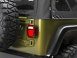 Rugged Ridge LED Tail Lights; Black Housing; Smoked Lens (76-06 Jeep CJ5, CJ7, Wrangler YJ & TJ)